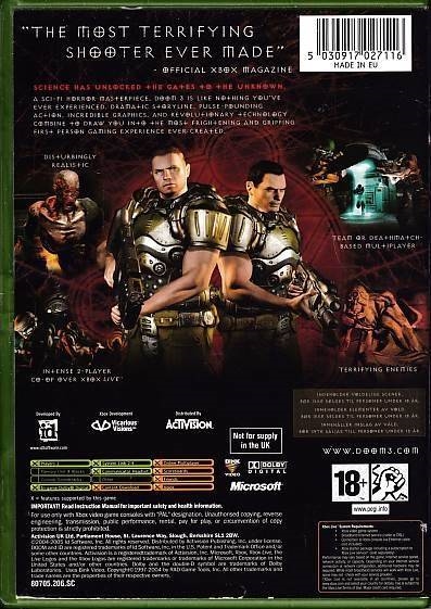 Doom 3 - XBOX (B Grade) (Genbrug)